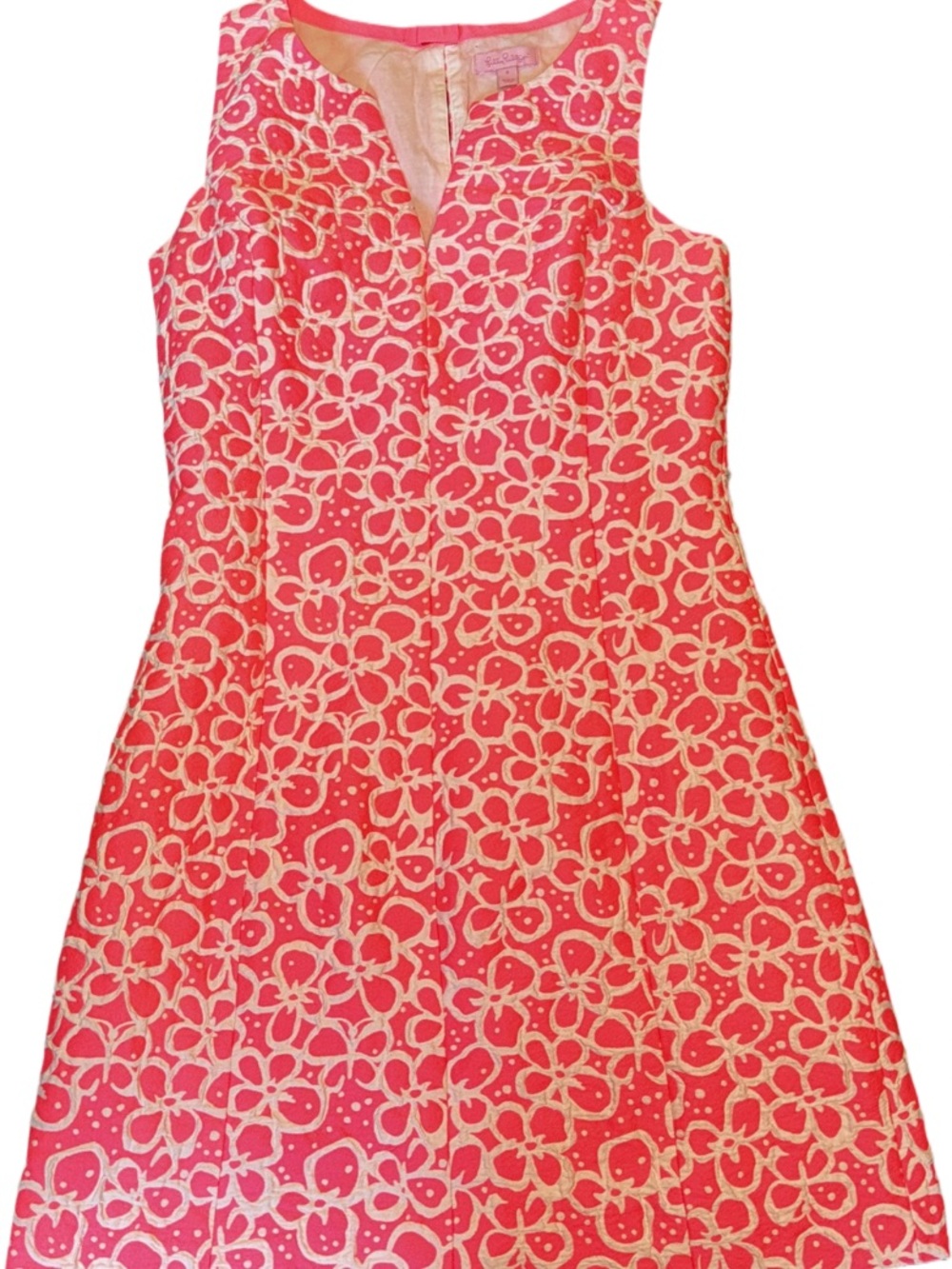 Lilly Pulitzer Pink & White Floral Percy Dress Size 8